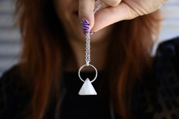 collar plata luna